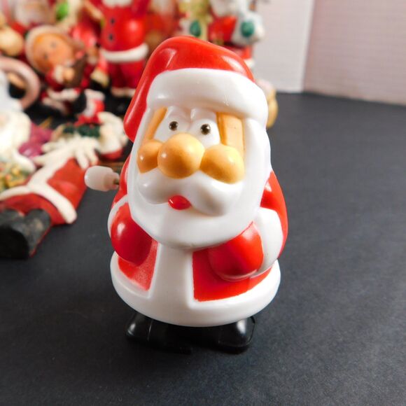 Santa Clause 21 Pcs Christmas Ornaments Figurines Wood Wool Ceramic Collectibles - Picture 9 of 16
